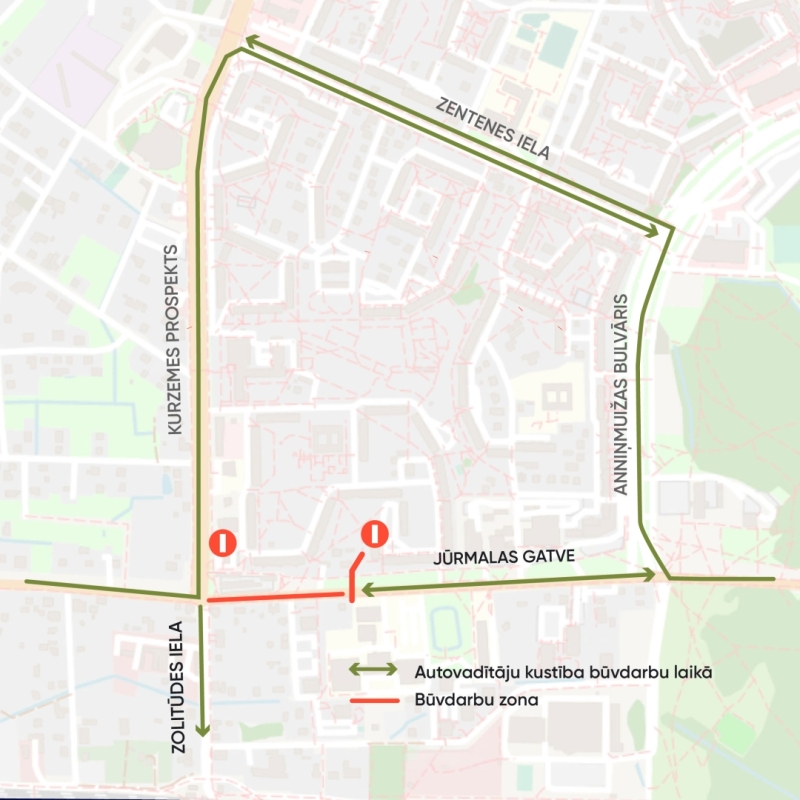 Satiksmes izmaiņas kartē 