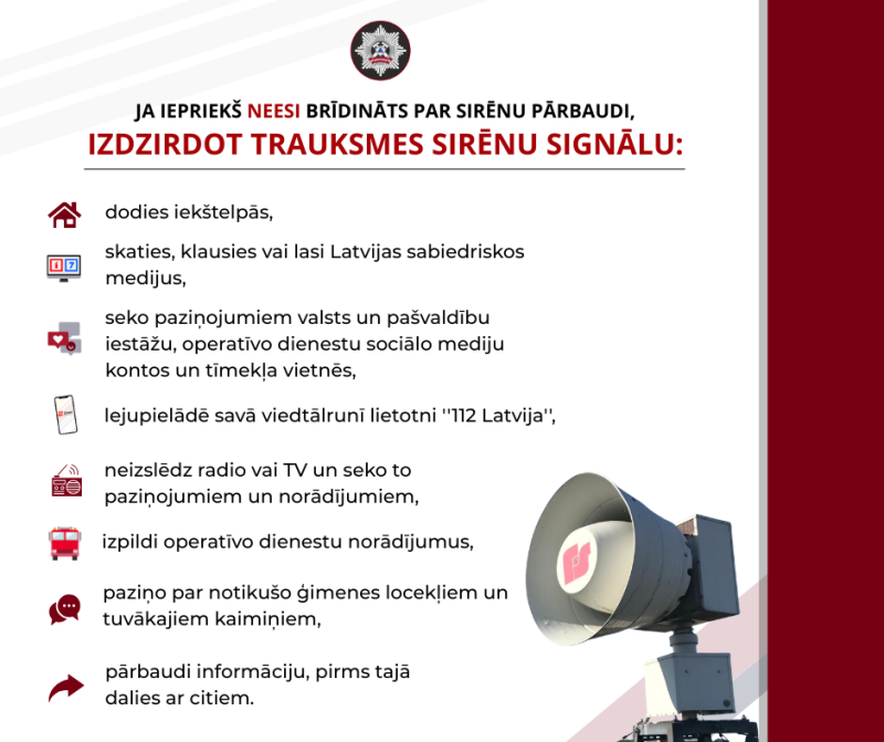 Vizuālis Izdzirdot trauksmes sirēnu