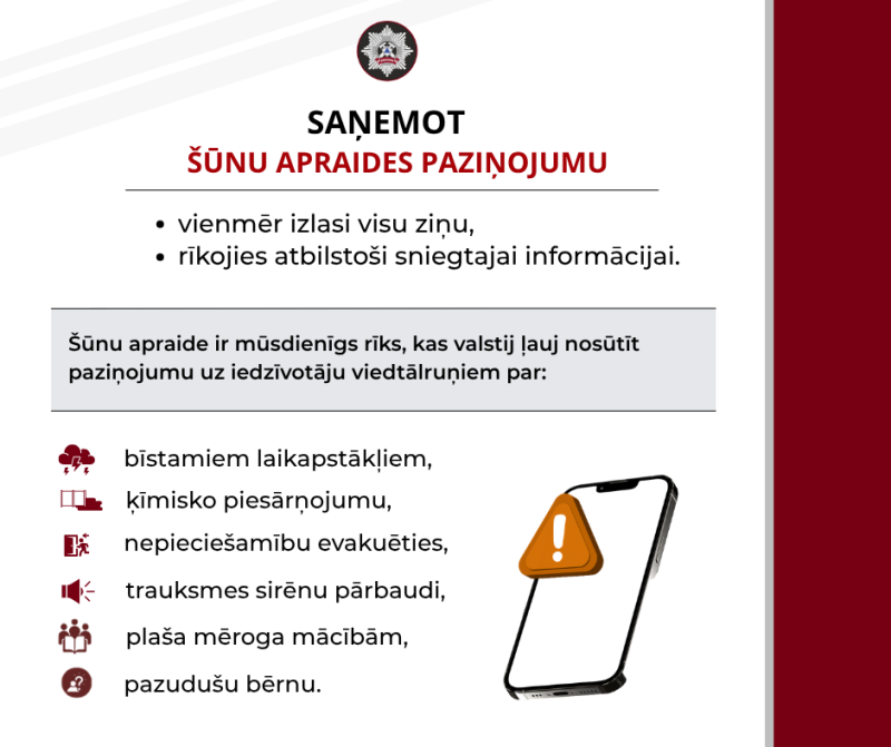 Vizuālis Saņemot šūnapraides paziņojumu