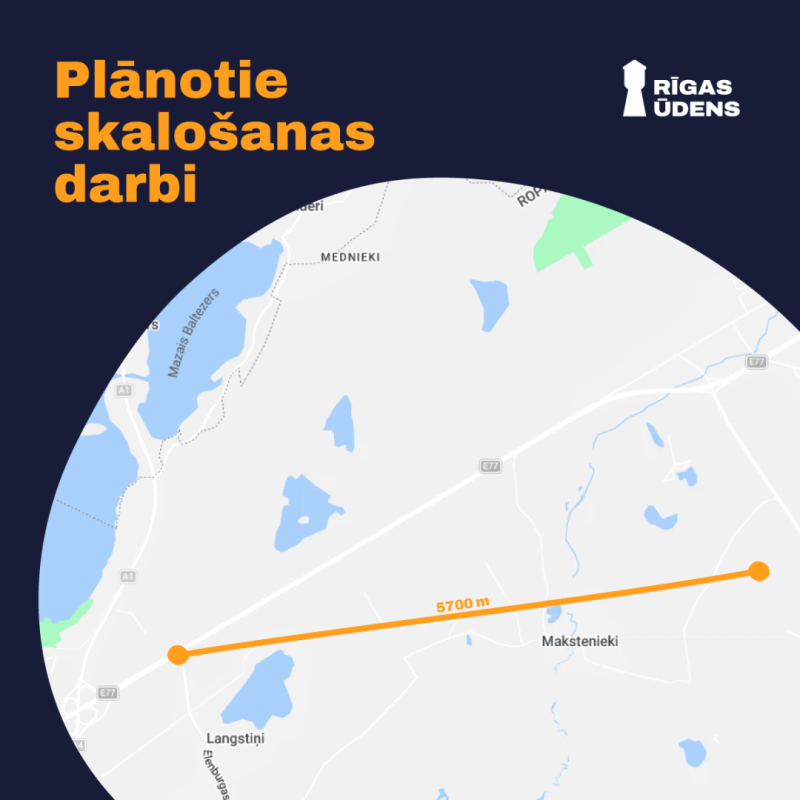Plānoto skalošanas darbu karte