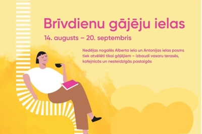 Brīvdienu gājēju ielas vizuālis