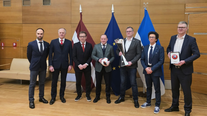 Rīgas dome uzņem EURO 2026 organizatorus