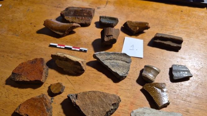 Arheoloģiskie atradumi, dažādas trauku lauskas