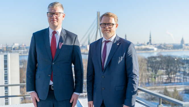 Rīgas mērs Vilnis Ķirsis tiekas ar RTU rektoru Tāli Juhnu