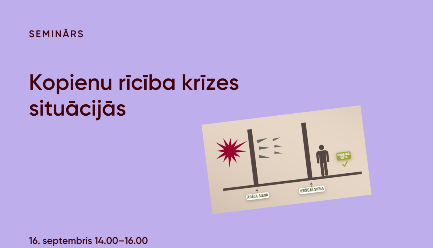 Semināra vizuālisKopienu rīcība krīzes situācijās