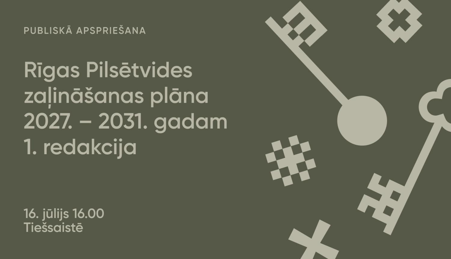 Pilsētas zaļināšanas plāna apspriešana