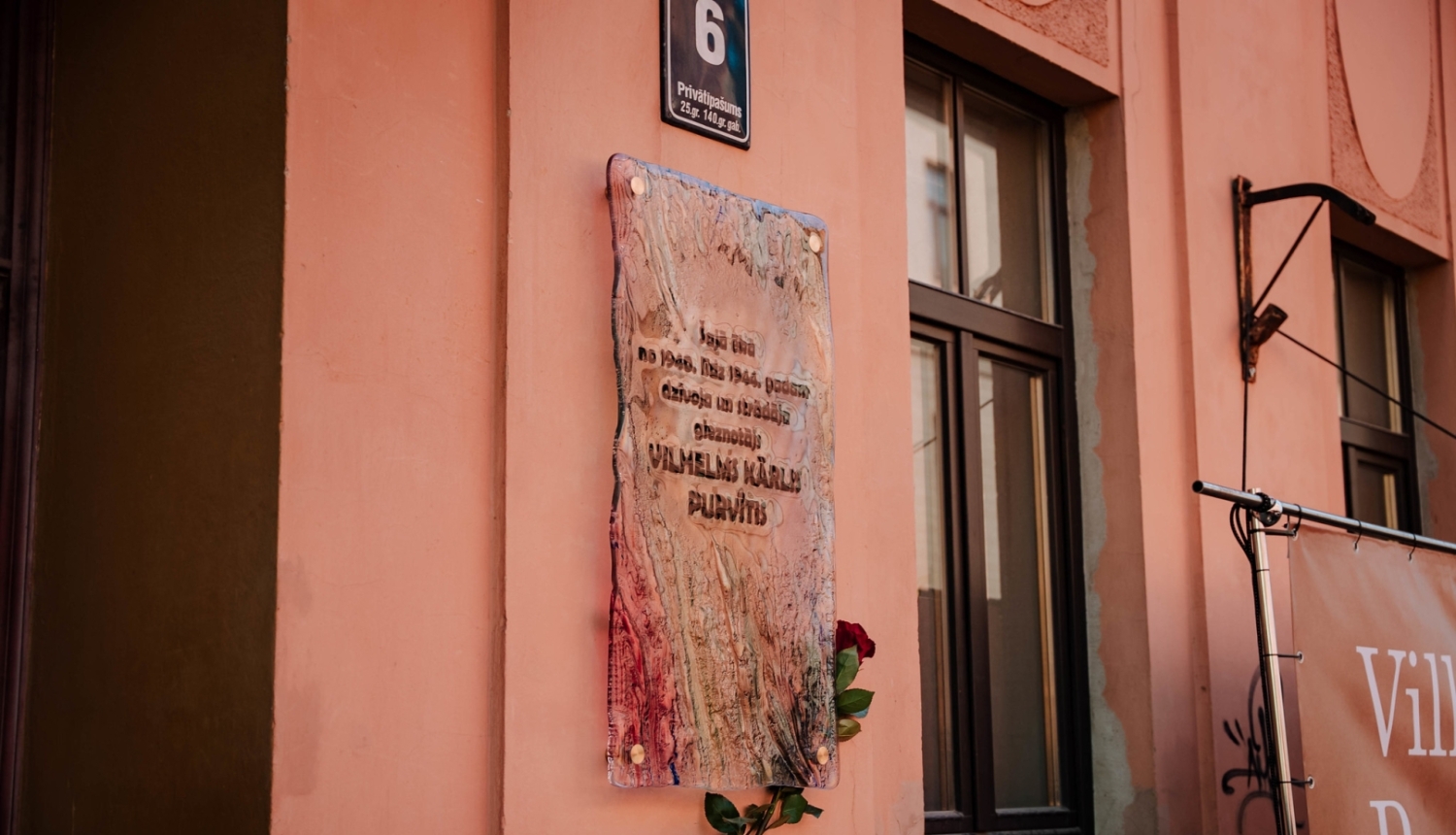 Vilhelma Purvīša piemiņas plāksne