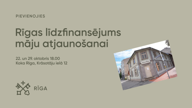 Vizuālis par semināru Rīgas līdzfinansējuma māju atjaunošanai