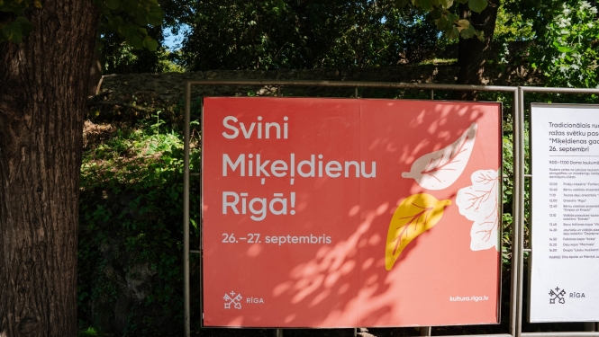 Miķeldienas vizuālis pilsētvidē