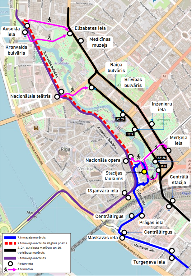 7.tramvaja maršruta karte