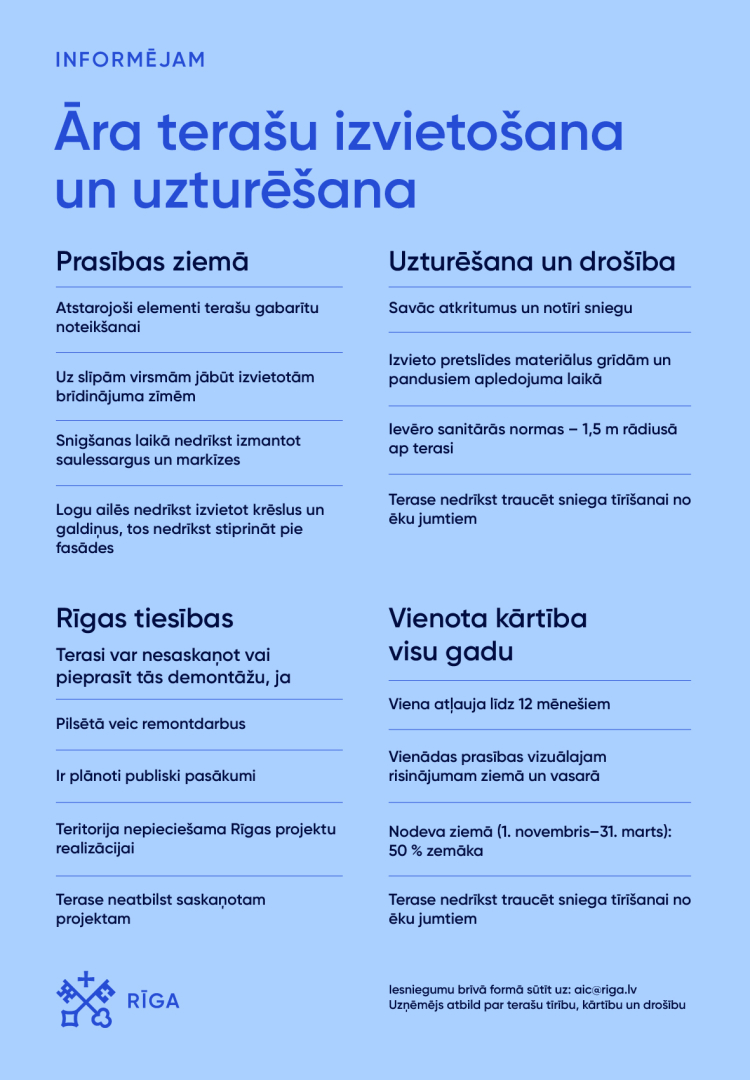 Āra terašu izvietošana un uzturēšana