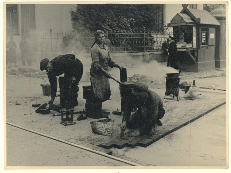 Brīvības ielas ceļa seguma atjaunošanas process