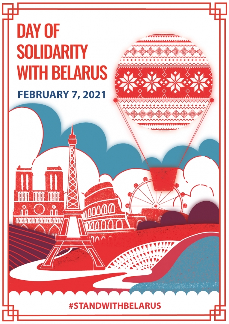 Baltkrievijas solidaritātes diena plakāts