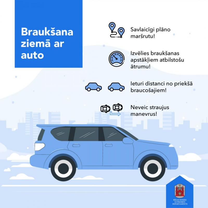 Braukšana ziemā ar auto