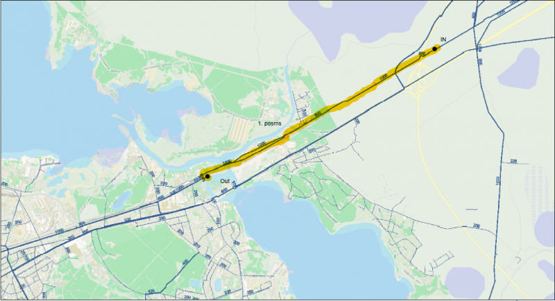 Maģistrālā ūdensvada skalošanas karte Bukultos