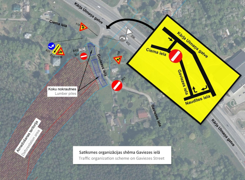 Satiksmes ierobežojumu karte