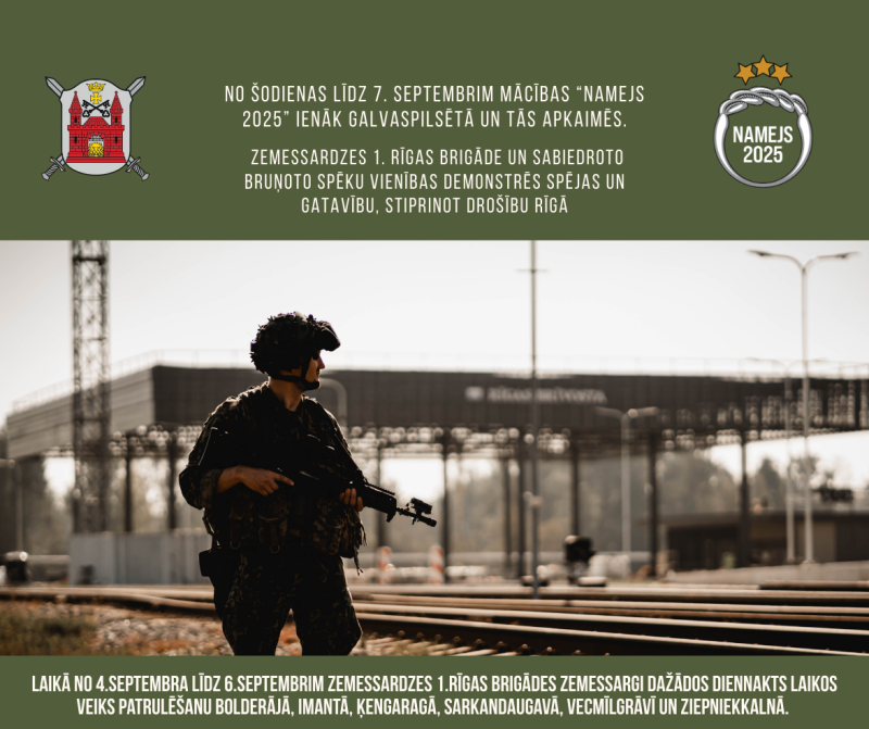 Informācija par militārām mācībām