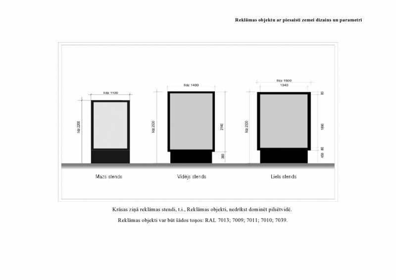 Reklāmas stenda dizains un parametri