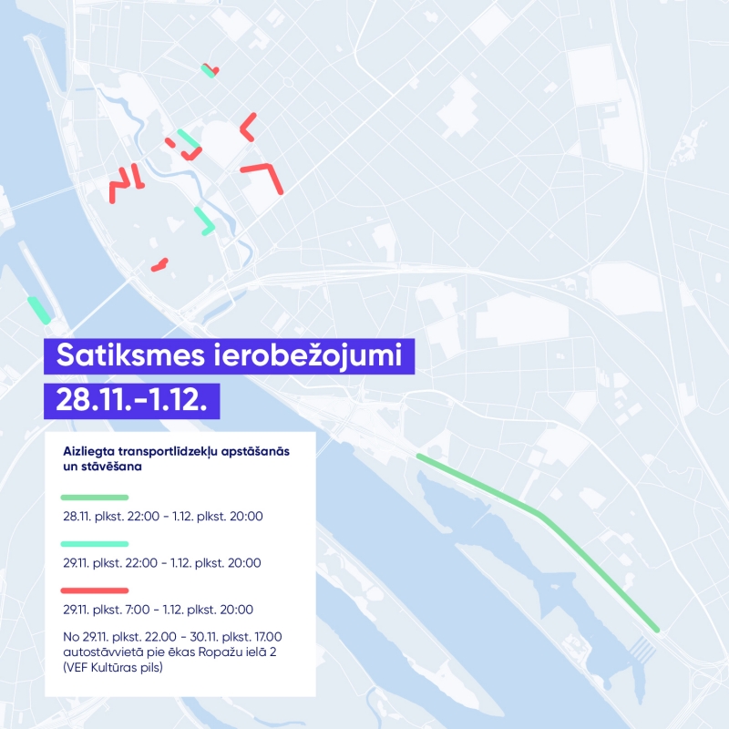 Satiksmes ierobežojumu karte