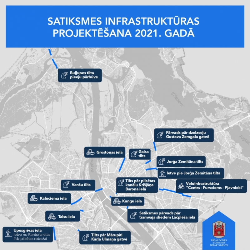 Satiksmes infrastruktūras projektēšanas darbi 2021.gadā