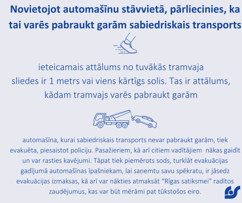 Nsenovieto auto pārāk tuvu sliedēm