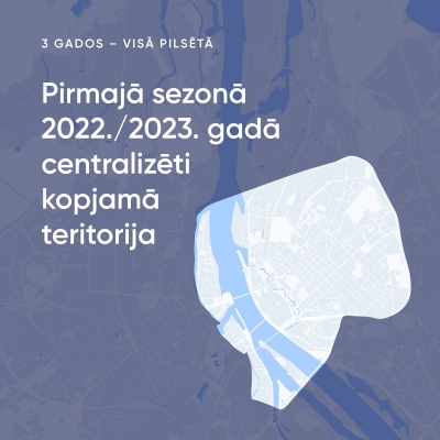 Pirmajā sezonā 2022./2023.gadā centralizēti kopjamā teritorija