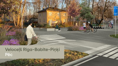 Veloceļa Rīga–Babīte–Piņķi vizualizācija
