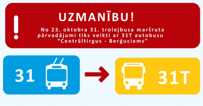 31 trolejbuss būs 31T autobuss