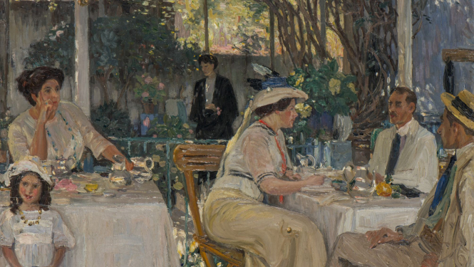Glezna Janis Rozentāls. Uz terases (Veranda Kapri)