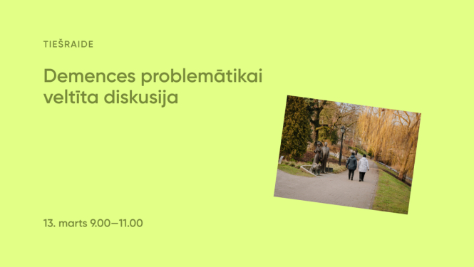 Demences problēmām veltītas diskusijas vizuālis