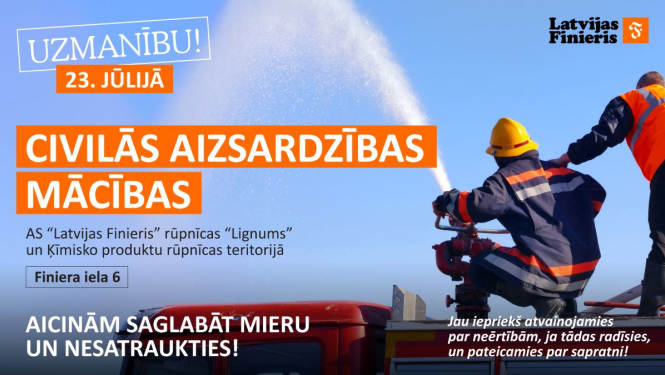 FIniera civilās aizsardzības mācības