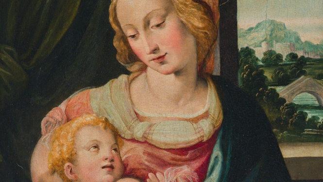 Antonio Frančesko Brinas glezna "Dievmāte ar bērnu
