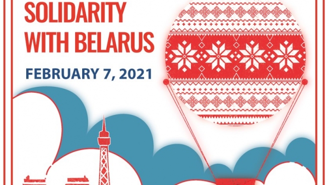 Baltkrievijas solidaritātes diena plakāts
