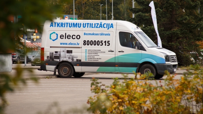 Automašīna kur nodod bīstamos atkritumus