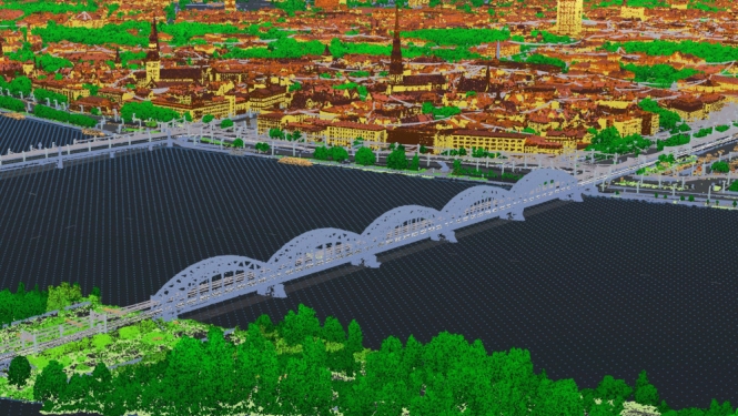 Rīgas skats no augšas 3D dimensijā