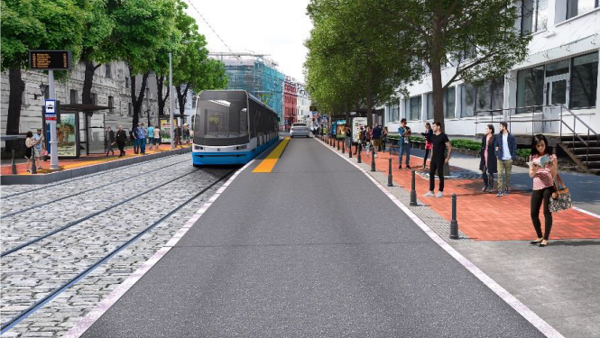 Plānotā tramvaja līnijas vizualizācija