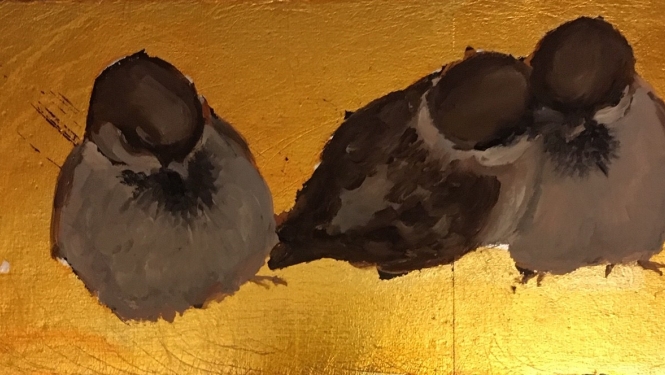 Glezna ar zvirbuļiem