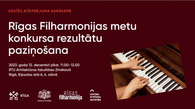 Metu konkursa “Rīgas filharmonija” devīžu atšifrējumu atvēršanas sanāksme