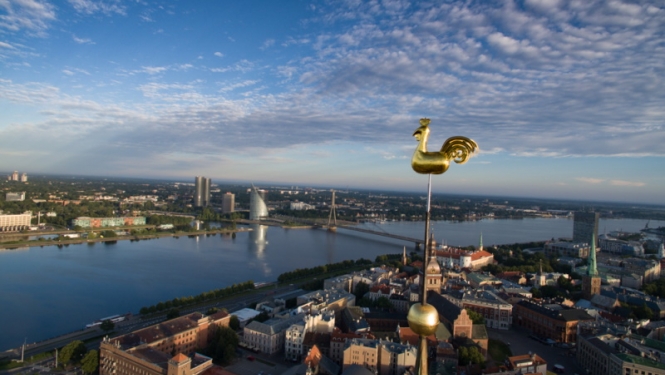 Skats uz Rīgu no drona