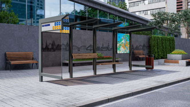 Jaunas pieturvietas vizualizācija