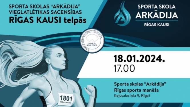 Vieglatlēikas sacensību afiša
