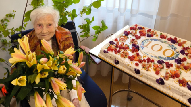 100.dzimšanas dienu svin Milda Krūmiņa