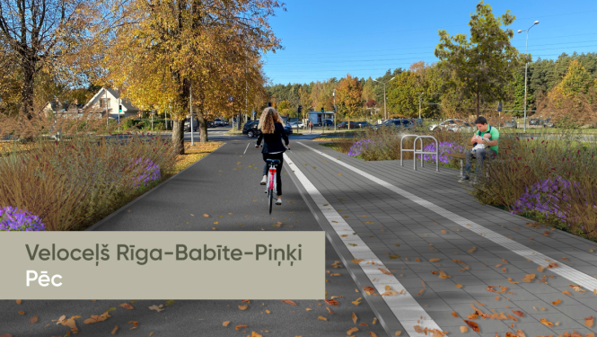 Veloceļa Rīga–Babīte–Piņķi vizualizācija