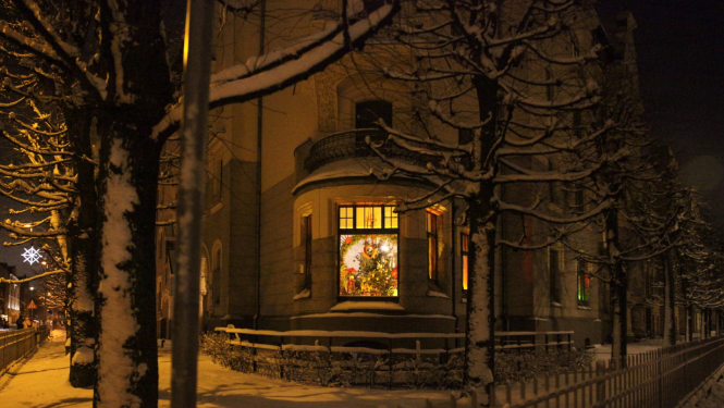 Muzeja viesistaba no loga