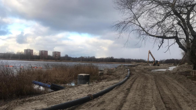 Aizsargdambja izbūve Buļlupes labajā krastā