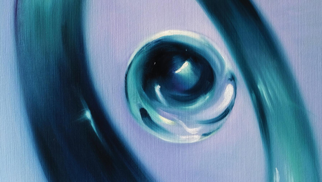 Fragments no Ata Jākabsona gleznas “Green Halo”