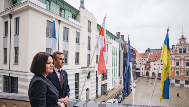 S.Cihanouskas vizīte Rīgas domē