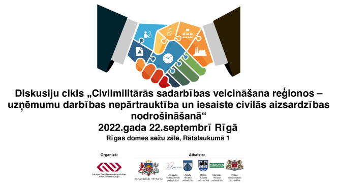 Diskusija par civilmilitārās sadarbības 