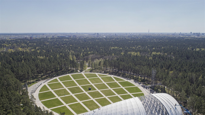 Mežaparka estrādes kupols no augšas
