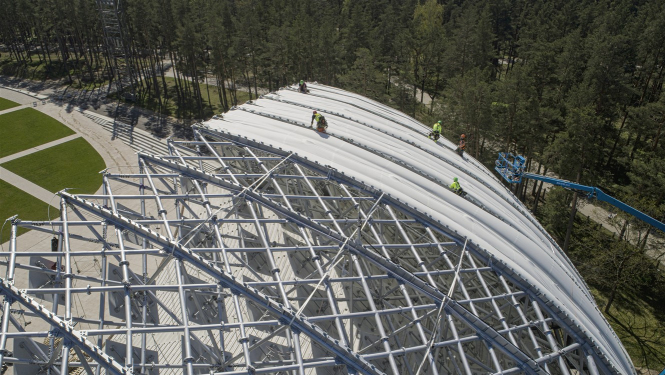 Mežaparka estrādes kupols no augšas